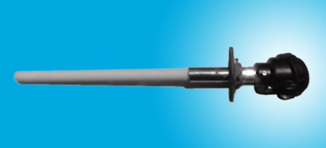 Ceramic-sheathed industrial thermocouple temperature sensor