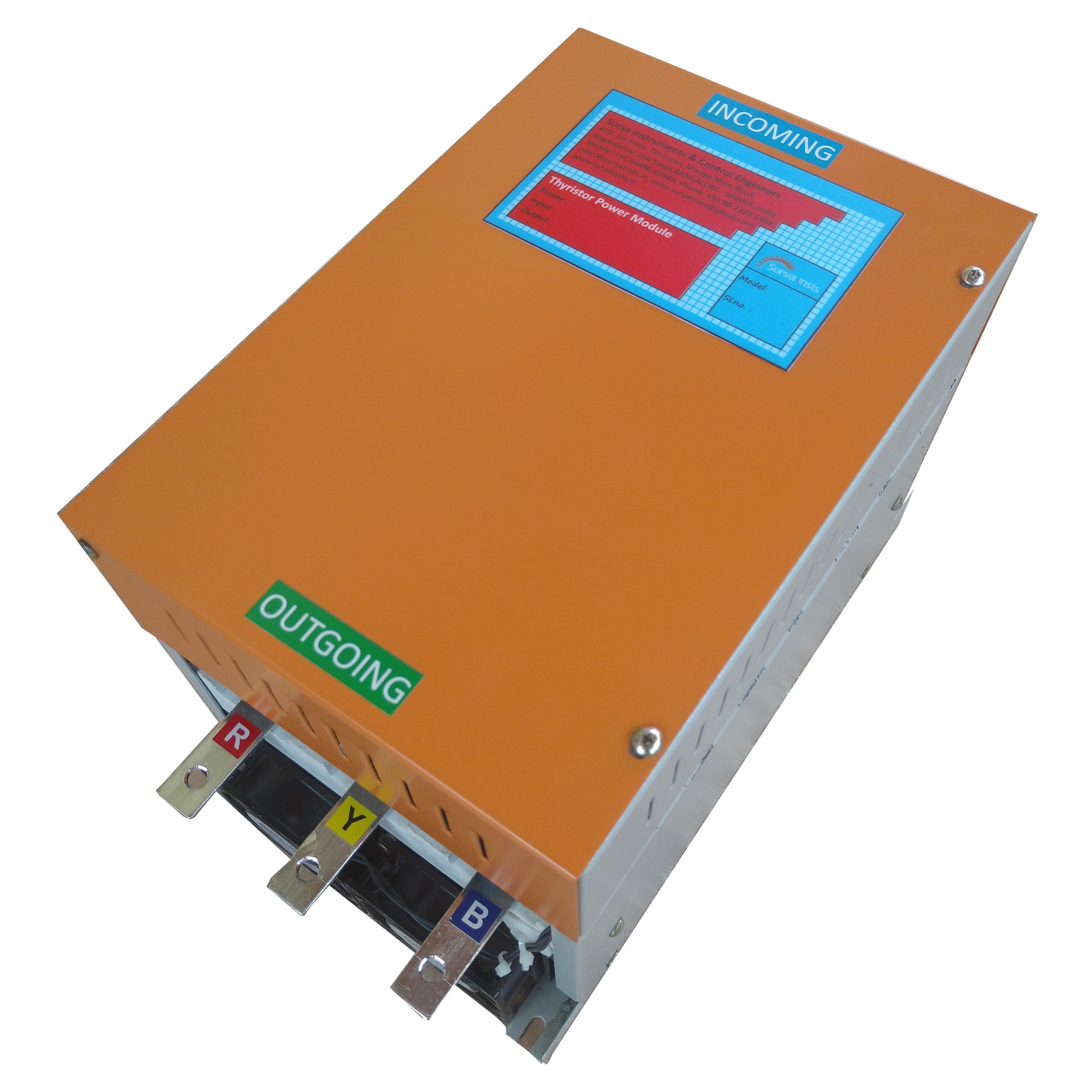 Representative Surya thyristor power regulator enclosure for TPRG-1P